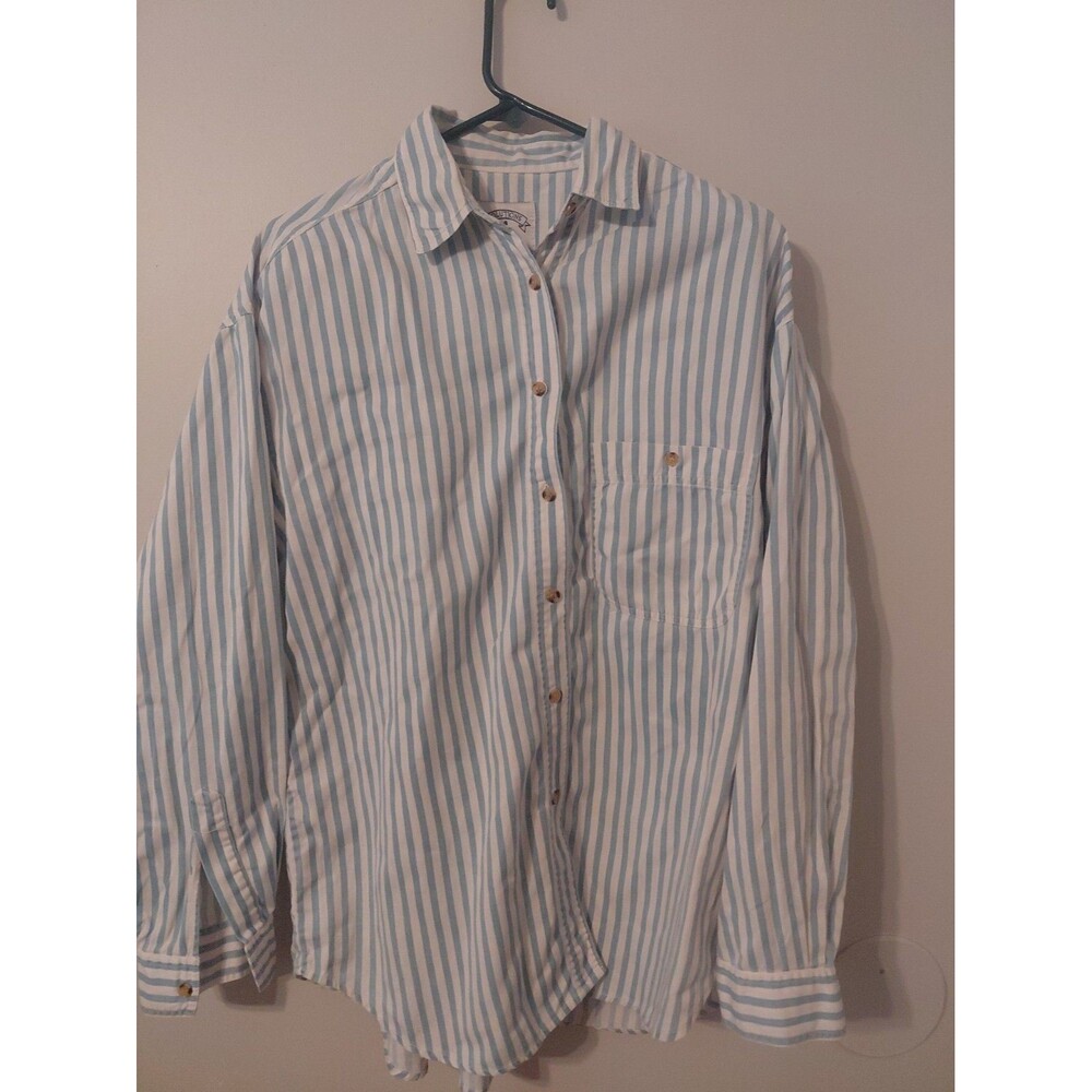Vintage 80s 90s  Solutions Shoulder Padded Button Down Shirt Size Medium WoMens
